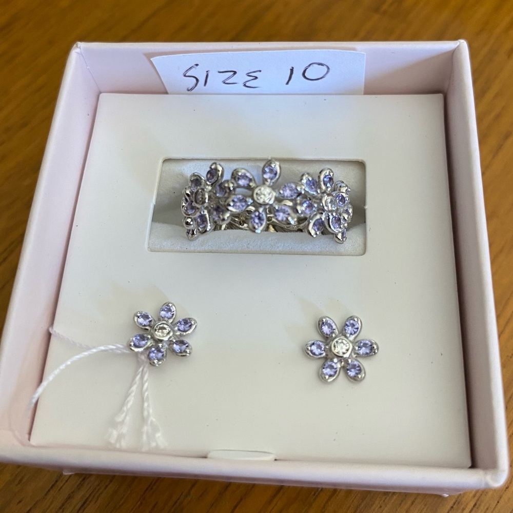 Ring and matching earrings